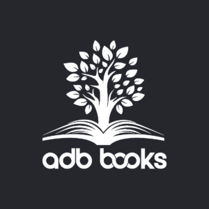 ADB Books logo (white and transparent) with 25272D hex background