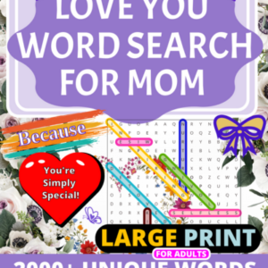 Love You Word Search For Mom Puzzle Book