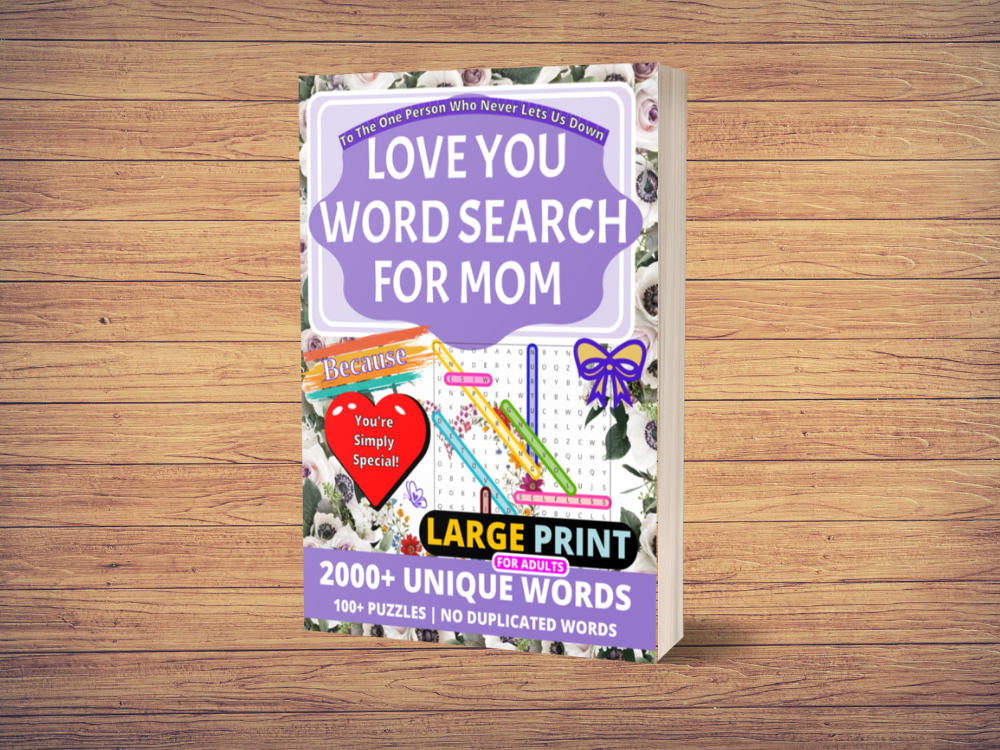 Love You Word Search For Mom